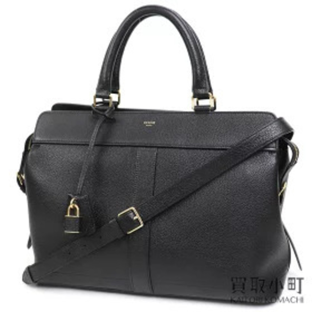 Celine Cabas de Handbag Grain Leather Black Crossbody Bag - Picture 1 of 12